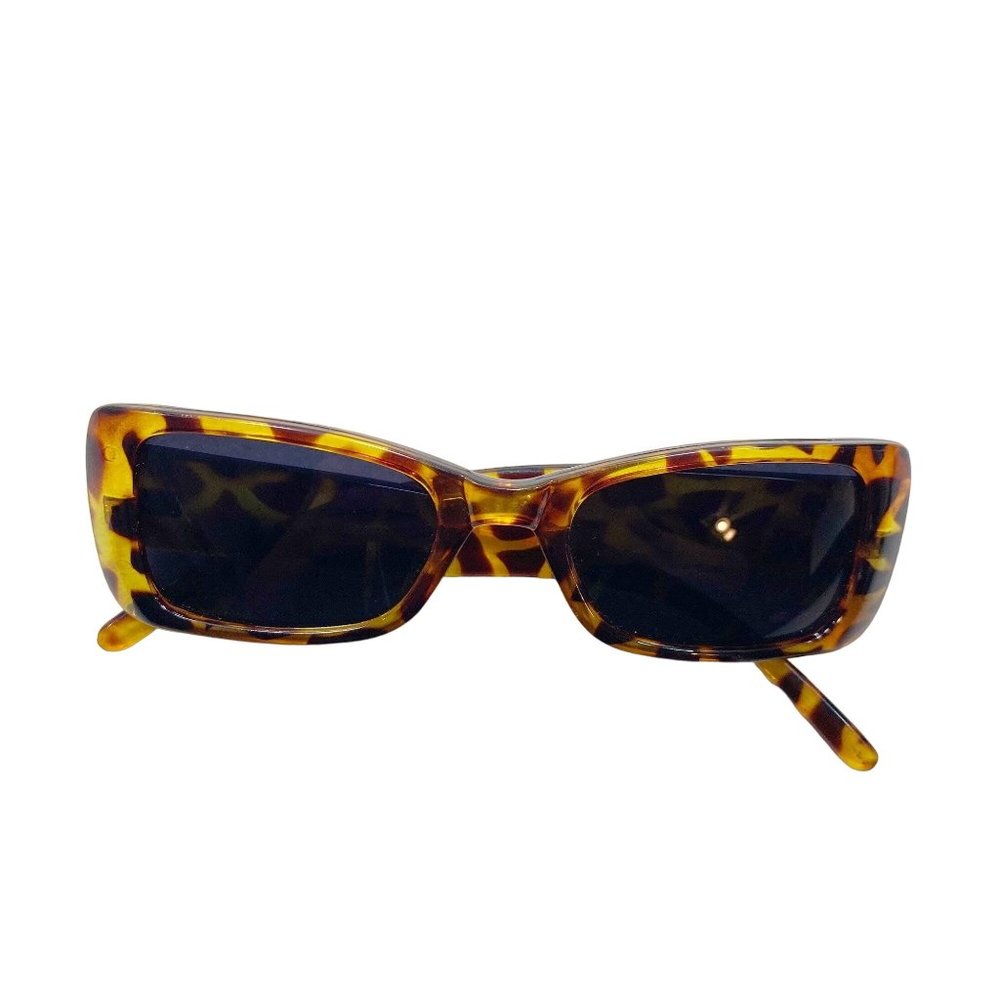 Retro Rectangle Tortoise Sunglasses - Picture 6 of 13